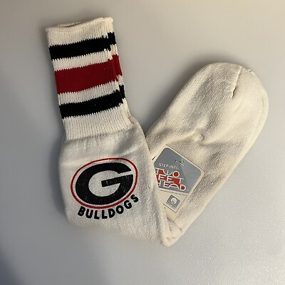 #ad New Vintage Georgia Bulldogs UGA Tube Socks Dawgs Football Gameday Frat NOS $33.47