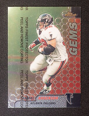 #ad 1999 Topps Finest Gems Jamal Anderson Football Card #131 Atlanta Falcons $1.12