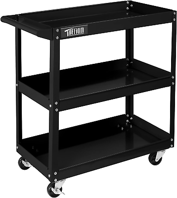 #ad 3 Tier Rolling Tool Cart 330 LBS Capacity Industrial Service Cart W Wheels 3 S $85.99