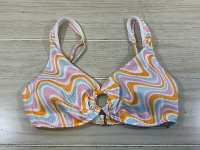 #ad Hollister Swim Swirl Bikini Top Women#x27;s Size S Multi NEW MSRP $29.95 $15.99