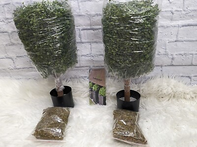 #ad Artificial Tree Faux Qaouiep 2 Pack 24quot; X 16quot; Plant Home Decor UV Indoor Outdoor $48.00