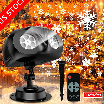 #ad Christmas Projector Light Waterproof In Outdoor LED Laser Projection Party Decor $20.98