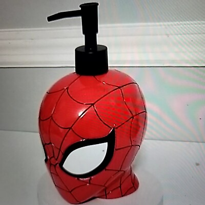 #ad ❤️ New Large SpiderMan Soap Or Lotion BATH KITCHEN Dispenser DC COMIC MARVEL $27.75