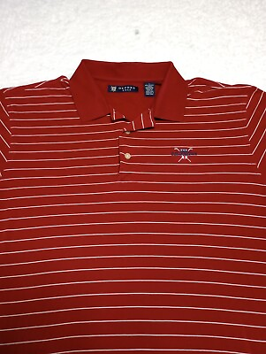 #ad Oxford Golf Polo Shirt Short Sleeve Cotton Men#x27;s Size Large Selfridge Logo $18.00
