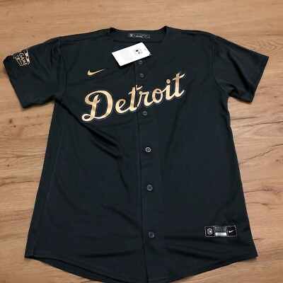 #ad Nike MLB Detroit Tigers 2022 All Star Game Jersey Charcoal Gray Youth Medium $37.99