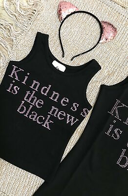 #ad quot;KINDNESS IS THE NEW BLACKquot; MATCHING MUM amp; DAUGHTER TANKS AU $19.95
