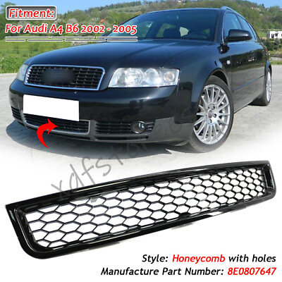 #ad For 2002 05 Audi A4 B6 Sedan Honeycomb Mesh Grill Front Hood Bumper Lower Grille $32.49