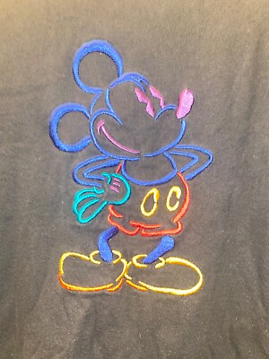 #ad Mickey mouse DISNEY embroidered tshirt used $75.00