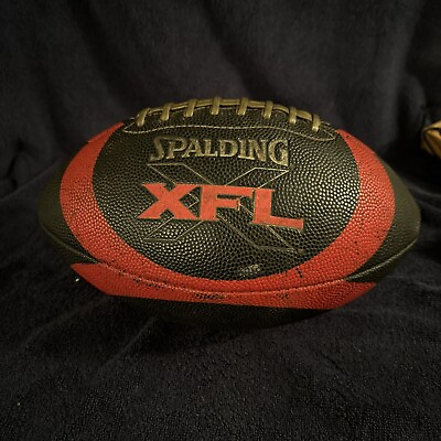 #ad XFL Spalding Official Junior Size Composite Leather Football 10” $18.99