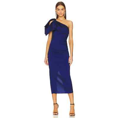 #ad Veronica Beard Belis Taffeta One Shoulder Dress in Sapphire Blue 8 $209.30