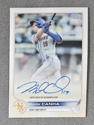#ad 2022 Topps Chrome Mark Canha Mets Auto Signed Certified Autograph Tigers $19.99