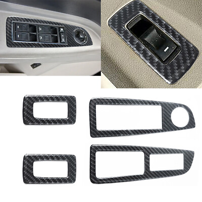 #ad 4pcs Carbon Fiber Window Switch Panel Sticker Trim For Chrysler 300 2005 07 $17.90