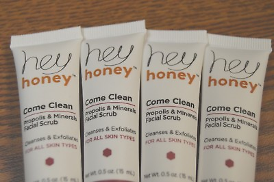 #ad 4x Hey Honey Come Clean Propolis amp; Mineral Facial Scrub 0.5 oz Each = 2.0oz $14.00