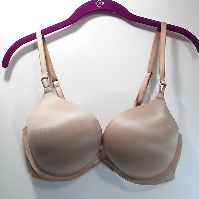 #ad Victoria Secret Bra 36C Bombshell Plunge Push Up Tan Nude $18.00