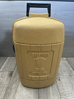 #ad Vintage Coleman Lantern Clam Shell Model Carry Case Yellow 1 83 $64.95
