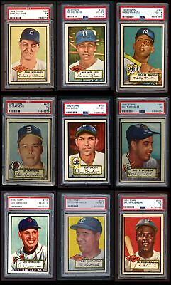 #ad 1952 Topps Baseball High Number Complete Set Cards #311 to #407 5 EX $225960.00
