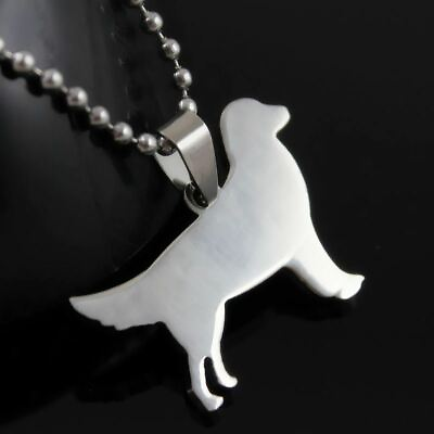 #ad FREE US SHIPPING Stainless Steel Golden Retriever Dog Tag Pendant Chain Necklace $9.99