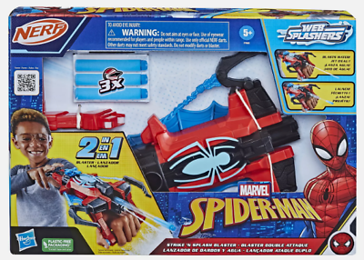 #ad NERF Marvel Spider Man Strike #x27;N Splash Web Blaster. NEW in BOX $24.99