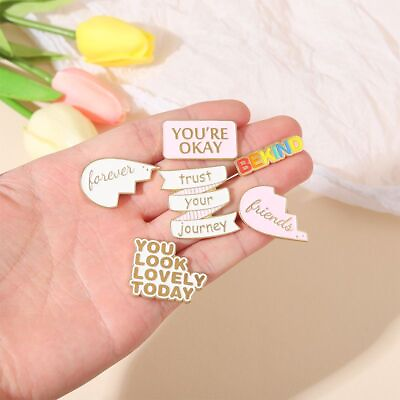 #ad Heart Banners Pink Theme Brooches Clothes Decoration Jewelry Pin Badges 1pcs $10.69