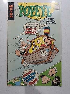 #ad King Popeye The Sailor #R 12 Featuring Swee#x27;Pea Wimpy amp; Brutus 1977 $19.75