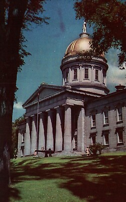 #ad Vermont State House Right Side View Montpellier Vintage Postcard Unposted $3.39