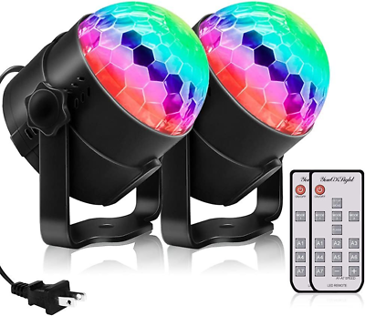 #ad YouOKLight Disco Ball Light Sound Activated Party 3 Color With Remoter $36.04