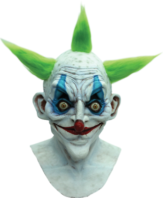 #ad Halloween Green Hair Old Clown High Quality Latex Deluxe Mask BRAND NEW IN STOCK $59.95