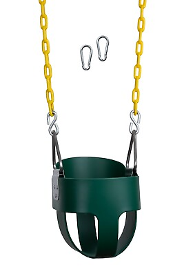 New Bounce Toddler Baby Bucket Swing Seat High Back Rust Proof Swing Green $39.99