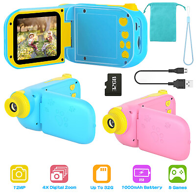 #ad Kids Video Camera Christmas Birthday Gift 2.4quot; 1080P Digital Camcorder 32GB Card $21.43