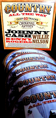 #ad Country Music All The Way 5 CDS NEW Loretta LynnWilli Nelson60 SONGSORIGINAL $12.88