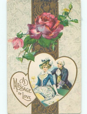 #ad Divided Back VALENTINE DAY SCENE Great Postcard : make an offer W7926 C $2.70