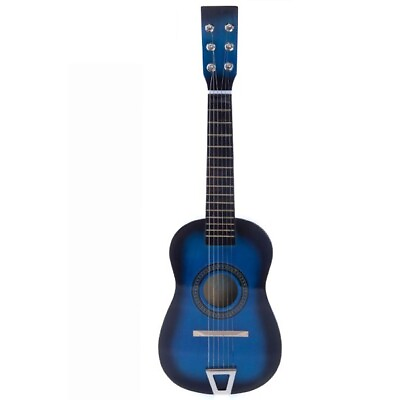 #ad 23” Mini Acoustic Guitar Wood Beginner Blue Toy Guitarra Kids Gift Instrument $26.99