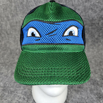 #ad Teenage Mutant Ninja Turtles Hat Leonardo Mask Boys Adjustable Strap Back Cap $3.49