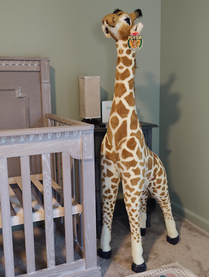 #ad Giant Stuffed Giraffe Animal Plush Kids Toy Tall Lifelike Soft Jumbo Stuffy 54quot; $119.89