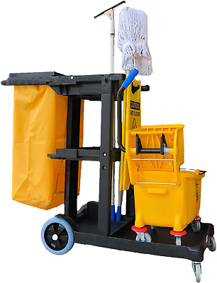 #ad 79191 Janitorial Cart Commercial Black $184.99