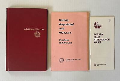#ad Rotary International Book Adventures In Service w pamphlets 38 amp; 21 $9.95