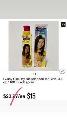 #ad i Carly Click by Nickelodeon for Girls 3.4 oz 100 ml edt spray $15.00