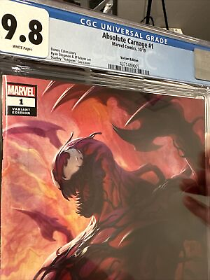 #ad Absolute Carnage #1 CGC 9.8 WP Variant Cover Artgerm 2019 Marvel $55.87