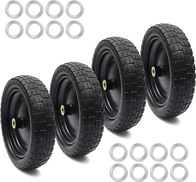 #ad 4 Pack 13quot; Tire for Gorilla Cart Solid Polyurethane Flat Free Tire and Wheel $104.05