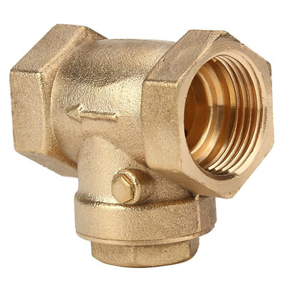 #ad 3 4 FIP Brass 200 WATEROILGAS Swing Check Valve Threaded Plumbing Fitting` $11.79
