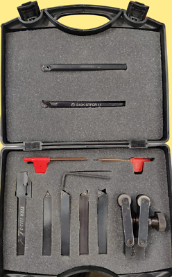 #ad Boxed set of Indexable Lathe Tools Set TurningThreadingPartingamp; Knurling $93.06