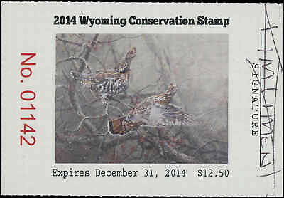 #ad WYOMING #31 2014 STATE CONSERVATION DUCK STAMP ARTIST SIGNED By Kim Diment $35.00