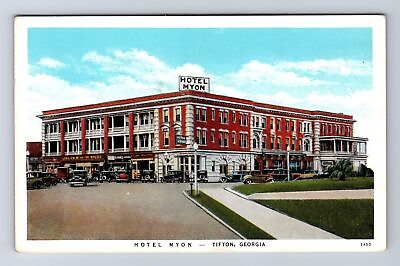 #ad Tifton GA Georgia Hotel Myon Advertising Antique Vintage Postcard $7.99