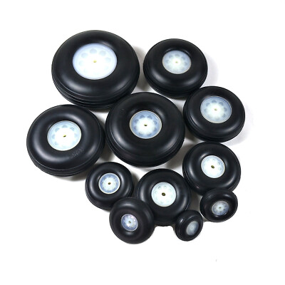 #ad 1 Pair PU Wheel 1 2 3 4 5 6 inch with Plastic Hub for RC Airplane Model $15.59