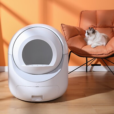 #ad Large Automatic Smart Cat Litter Box Self Cleaning Robot Odor Removal WiFi APP $299.99