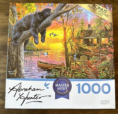 #ad Cra Z Art Puzzle “SLEEPY” By Abraham Hunter 1000 Piece Puzzle $18.99