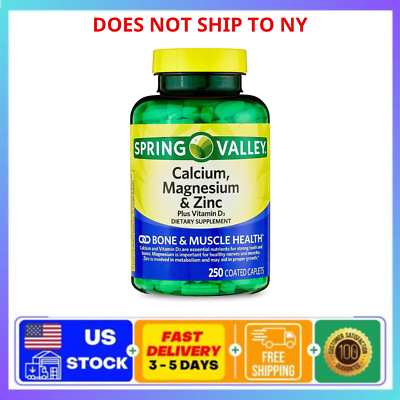 #ad #ad Spring Valley Calcium Magnesium amp; Zinc Plus Vitamin D3 Coated Caplets 250 Ct $8.99