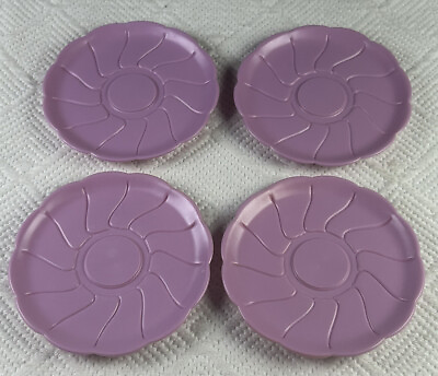 #ad 4 Purple Replacement Saucers for Playskool Play Magic Tea Party Vintage $19.85