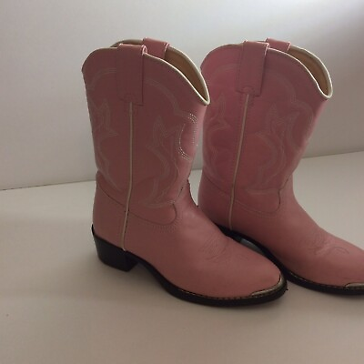 #ad Girls Boots Durango Youth Pink Cowgirl Boots Size 1D Western Rodeo $23.25