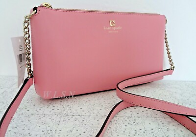 #ad Kate Spade Weller Street Carnation Pink Leather Chain Crossbody Handbag $146.66